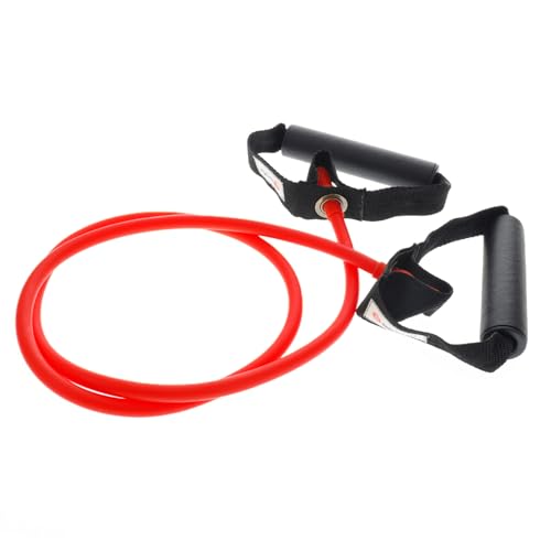 Body Sport Studio Series Resistance Tube Heavy Red – Latex Fitness Band with Handles
