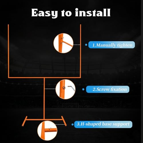 Adjustable Football Goal Post - 8' x 6' Steel Frame for Backyard Training