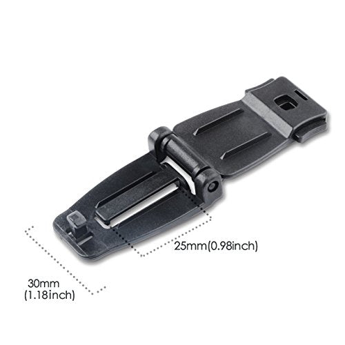 Molle Clip Strap Attachments Buckle Tool - Black, 6 PCS