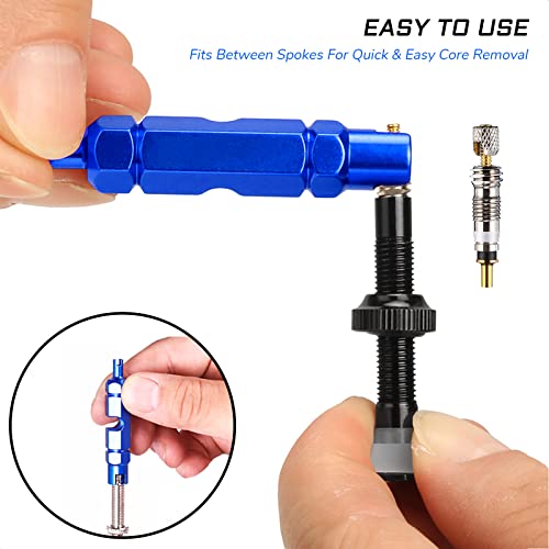 Bicycle Valve Core Remover Tool for Schrader & Presta Valves - 54x11x11mm