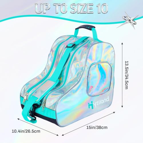 Spacious Holographic Roller Skate Bag - Silver