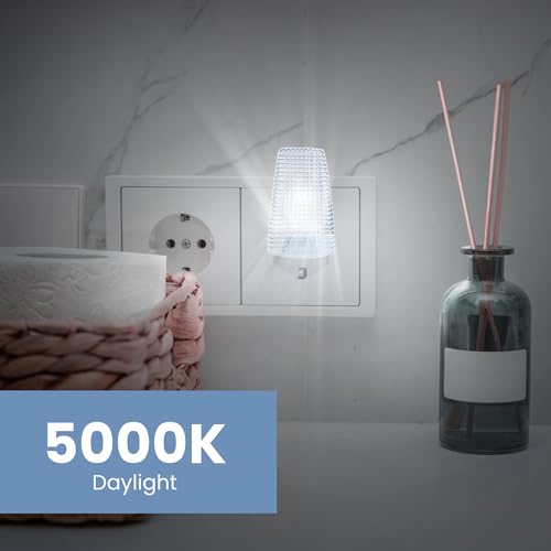 C7 LED Night Light Bulbs - 5000K Daylight E12 Base - 4 Pack