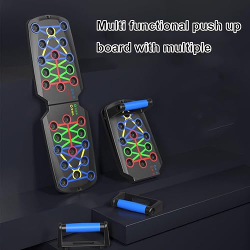 15-in-1 Push Up Board for Home Gym - Portable Strength Training - Black