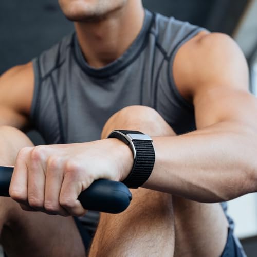 Breathable Nylon Sport Band for Activity Tracker - Adjustable Black