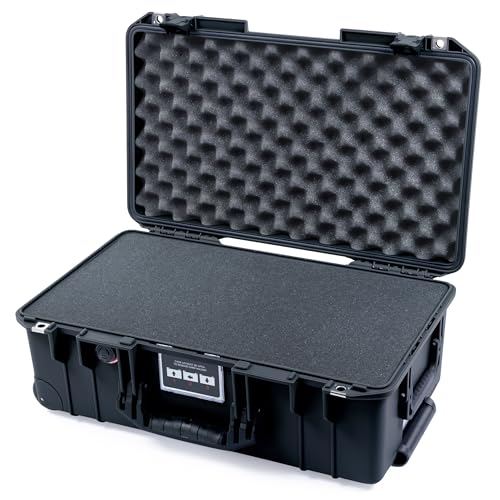 Pelican 1535 Carry-On Case with Pick & Pluck Foam - Black Handles & Latches