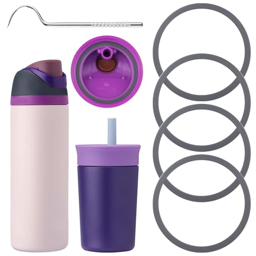 4-Pack Replacement Silicone O-Rings for Owala Water Bottles - Grey