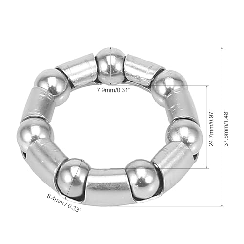 Bicycle Ball Bearings - 37.6mm Stainless Steel Crank Bearings (2pcs)