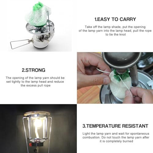 20Pcs Propane Lantern Mantles - Thorium-Free, Durable Outdoor Lighting