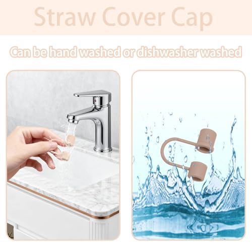 6-Piece Silicone Straw Cover Set for 10mm Tumbler Straws - Colorful 1