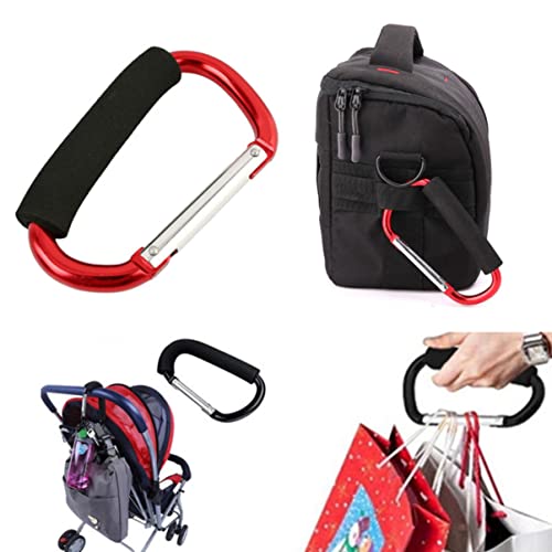 5.5-Inch D-Shape Aluminum Carabiner Clip with Sponge Grip