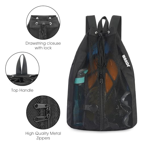 WANDF Swim Bag for Swimmers, Mesh Beach Backpack
