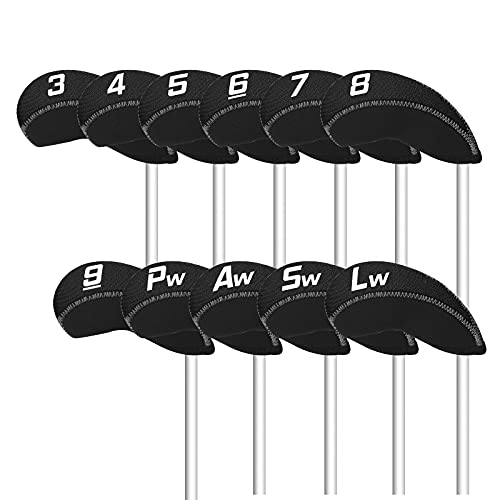 Neoprene Iron Headcover Set - 11pcs - Black