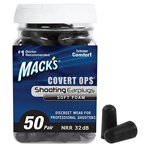 Soft Foam Shooting Ear Plugs - 32 dB Noise Reduction, 50 Pairs