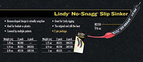 No-Snag Slip Sinker 2 Pack - Banana Shape Design