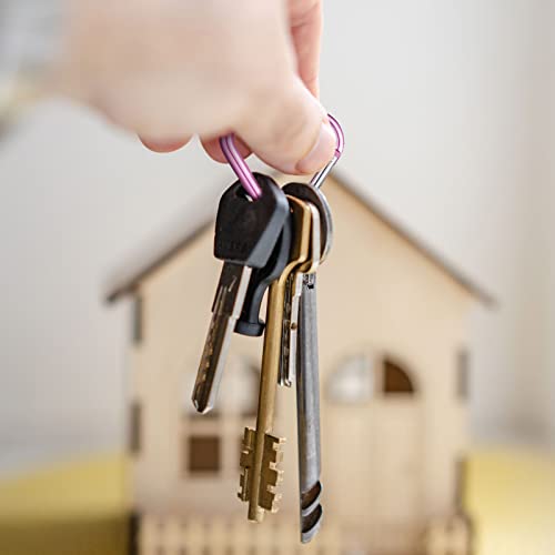 Heart Shaped Keychain Clip - Pink - 20 Pack of Cute Backpack Accessories