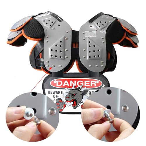Football Back Plate Screws - Universal Fit Silver Hardware