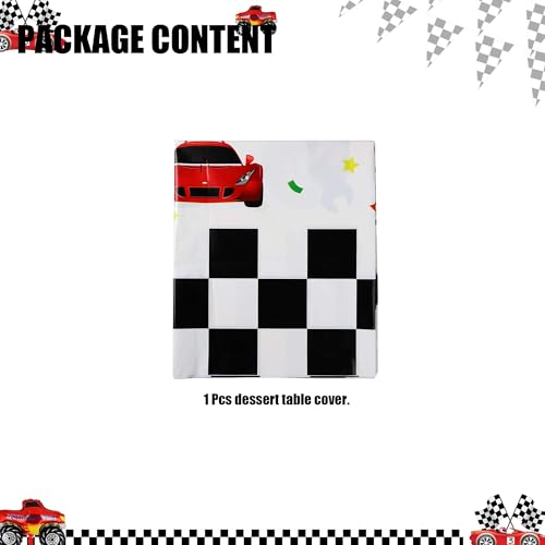 Racing Car Theme Party Table Cover - 86.6 x 51 Inch Rectangular