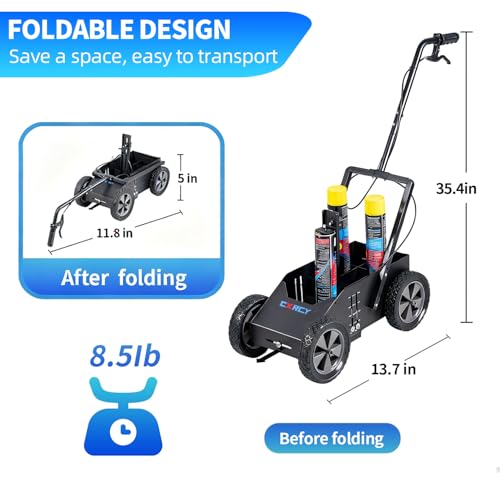 Parking Lot Striping Machine with Adjustable Width - Single Handle