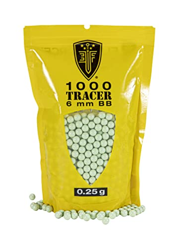 Tracer BBs - Glow-in-the-Dark 0.25g Airsoft Ammo, 1000 Count