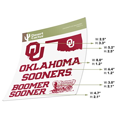 Oklahoma Sooners Vinyl Decal Sticker - College Fan Sports Car Laptop Decor