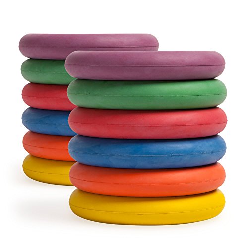 Champion Sports Deck Tennis Ring Set – 12 Soft Rubber Rings for Indoor/Outdoor Play