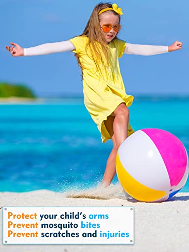 Kids Arm Sleeves 12 Pairs - Classic Colors, Ages 4-8, Sports & Outdoor Use