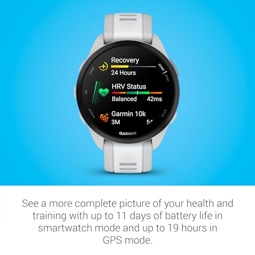 Garmin Forerunner 165 GPS Smartwatch - Mist Grey/Whitestone