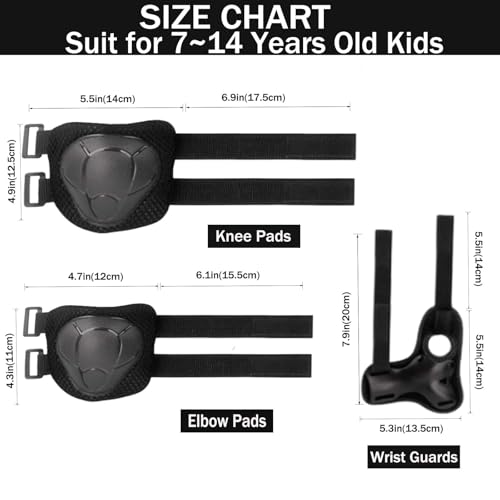 Kids 6-in-1 Protective Gear Set - Knee, Elbow & Wrist Pads