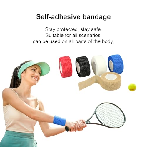 Self-Adhesive Elastic Bandage Wrap - 10PCS 1in x 14.7ft Blue