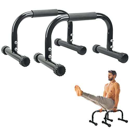 Push Up Bars for Strength Training - Parallettes in Black