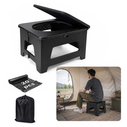 Large Foldable Portable Toilet for Adults Camping Car Road Trips