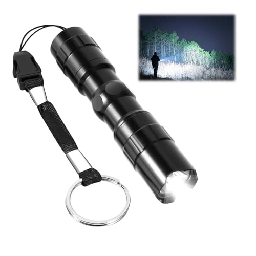 Mini Tactical LED Flashlight - High Lumen Waterproof Pen Light - 1 Pack Black