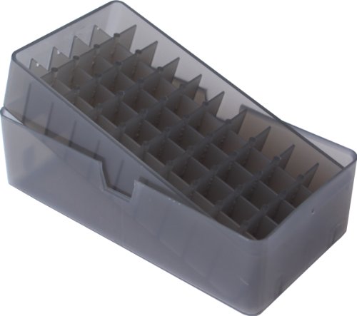 50-Round Slip-Top Handgun Ammo Box for .38/.357 Caliber - Clear Smoke