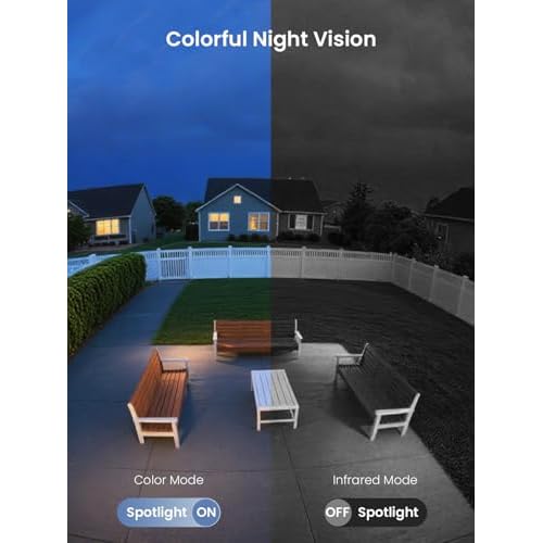 Wireless Security Camera Outdoor, 2K All-on One, AI/PIR Motion Detection, Continuous Power, 2.4/5 GHz WiFi, SD/Cloud Storage, 2-Way Audio, Work with Alexa, Mobile App & HomeBase