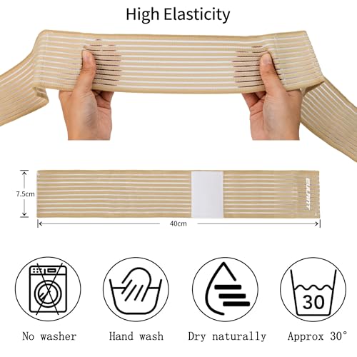Adjustable Compression Wrist Support Brace - 2 Pcs, Beige 40cm