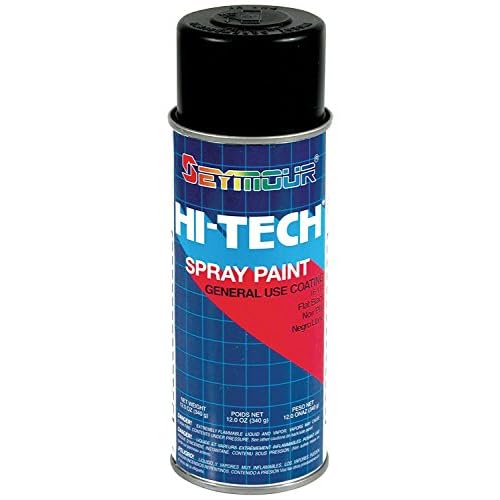 Seymour 16-133 Hi-Tech Enamels Spray Paint, Flat Black