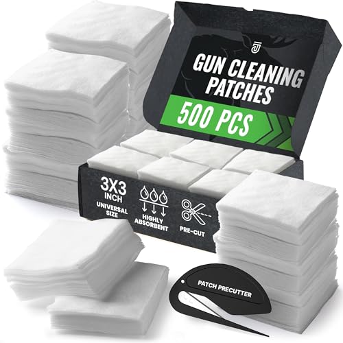 500 Pcs 3" Gun Cleaning Patches - Lint-Free & Highly Absorbent
