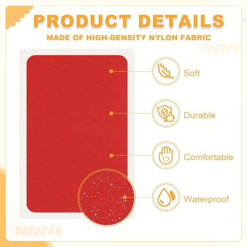Self-Adhesive Nylon Repair Patches - 3x2 Inch, Red, 6pcs
