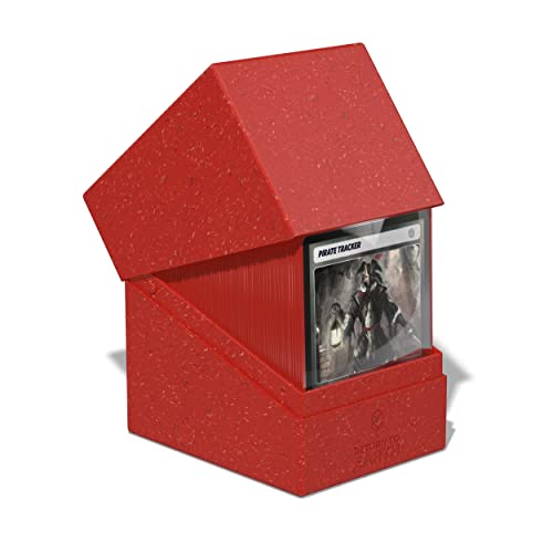 Ultimate Guard RTE Boulder Deck Case 133+ for Double-Sleeved TCG Cards, Red, Eco-Friendly, Made in Germany