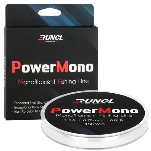 PowerMono Fishing Line - 4LB (150 Yards) Clear, Ultimate Strength & Shock Absorber