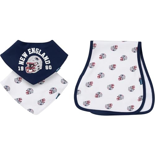 NFL Baby Bandana Bibs and Burp Cloth Set - Patriots