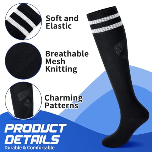 Soccer Shin Guards with Fitted Socks for Kids - Black, Size S