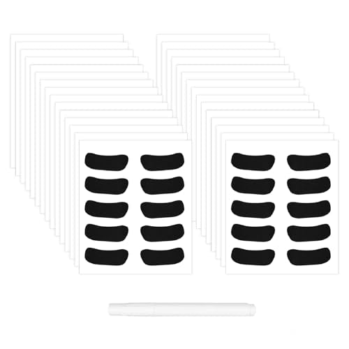 Sport Eye Black Stickers - 150 Pairs with White Pencil for Baseball & Football