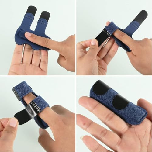 Finger Splint for Kids - 4 Pack Adjustable Support Brace