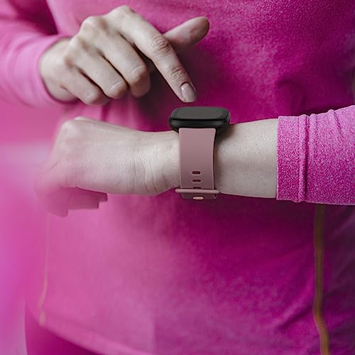 Sport Bands for Fitbit Sense 2 & Versa 4 - 3 Pack, Starlight/Milk Tea/Smoke Violet, Small