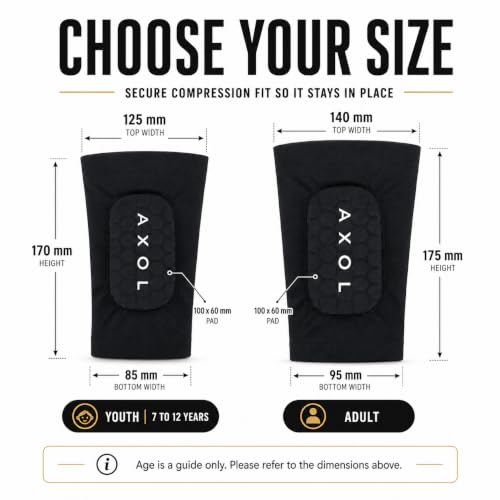 Adult AXOL Built-in Sleeve Gel Shin Guards for Impact Protection