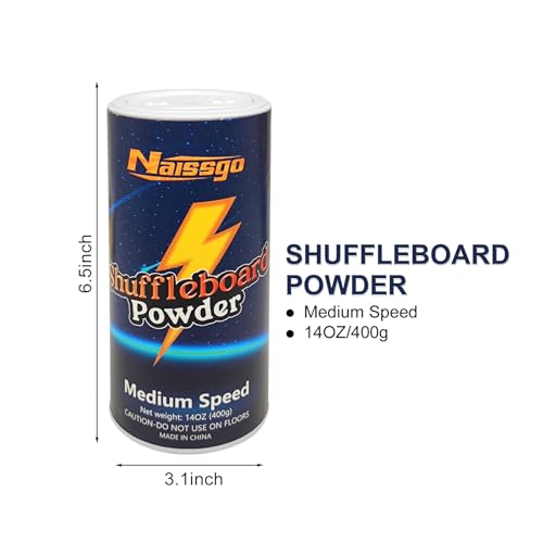 Shuffleboard Sand Powder Set - 2 Cans Medium Speed with Brush & Pan