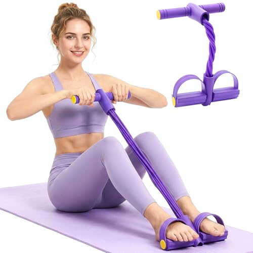 Enhanced Pedal Resistance Band with Handles for Full Body Workout
