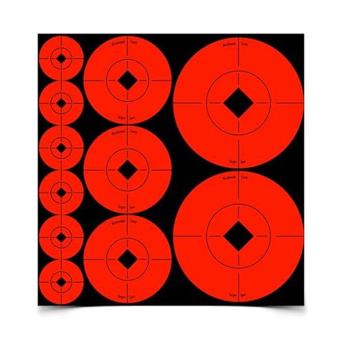 Shooting Targets - Self-Adhesive Orange Assorted Sizes