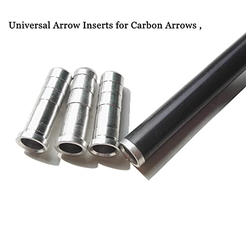 Aluminum Arrow Inserts for ID 6.0mm Carbon Arrows - 12 Pack